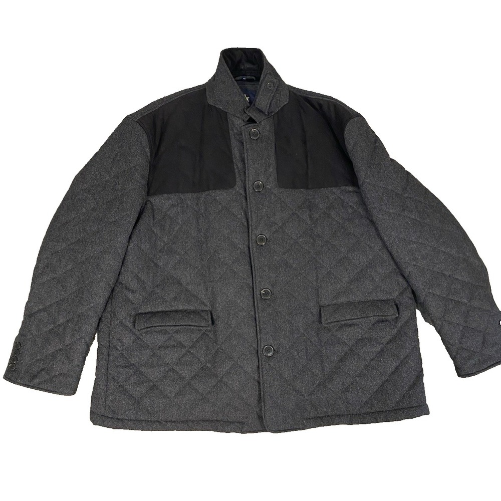 Mens Hart Schaffner Marx Shooter Coat Wool Blend Quilted size 4X